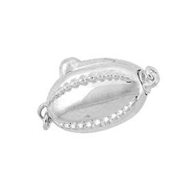 rhodium sterling silver 15x10mm side trigger one touch clasp