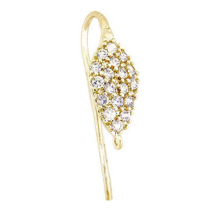 18 cubic zirconia earwire earring
