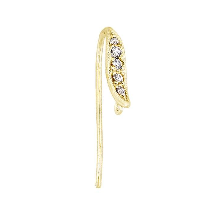 5 cubic zirconia earwire earring