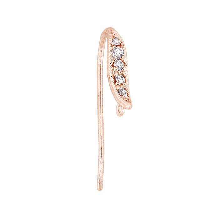 5 cubic zirconia earwire earring