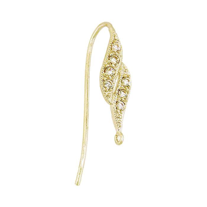 7 cubic zirconia earwire earring
