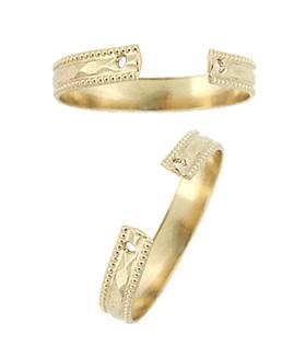 gold filled 3x60mm diamond cut milgrain edge ring shank