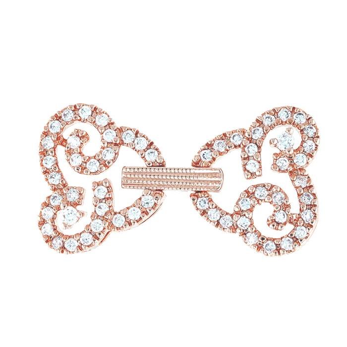 27x14mm cubic zirconia multi-strand fold over clasp