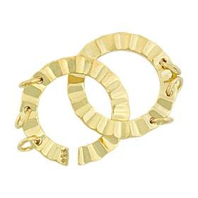 vermeil 18mm multi-row wave interlock clasp