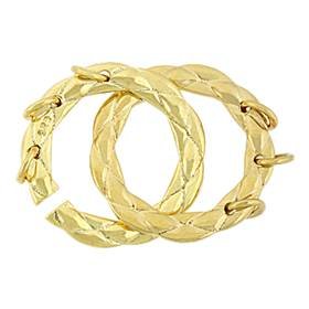 vermeil 18mm multi-row twists interlock clasp