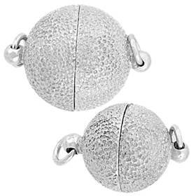 Rhodium Silver Magnetic Star Dust Clasp