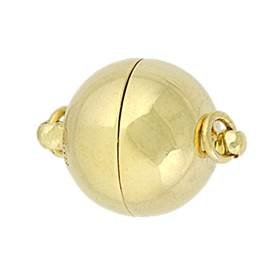 vermeil 12mm ball magnetic clasp
