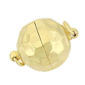 vermeil 12mm hammer ball magnetic clasp