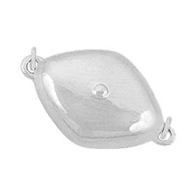 rhodium sterling silver 20x12mm magnetic clasp