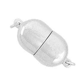 rhodium sterling silver 15x10mm nugget magnetic clasp