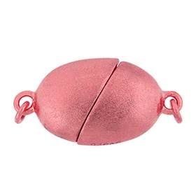 rose gold vermeil 15x10mm oval matt magnetic clasp