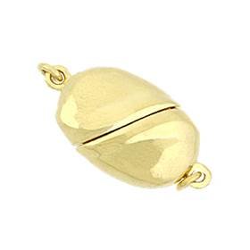 vermeil 16x10mm oval magnetic clasp