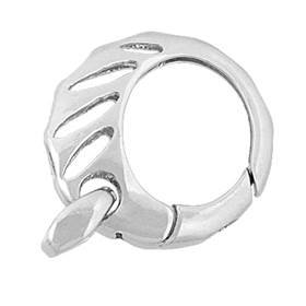 rhodium sterling silver 22mm fancy springring clasp