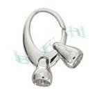rhodium sterling silver 25x17mm oval trigger clasp