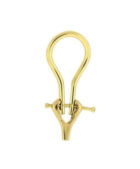 18ky 8x20mm medium earring omega clip