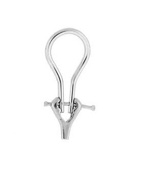 platinum 8x20mm medium earring omega clip
