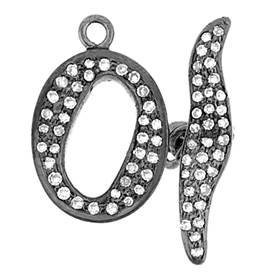 rhodium sterling silver 97pts 18mm diamond toggle clasp