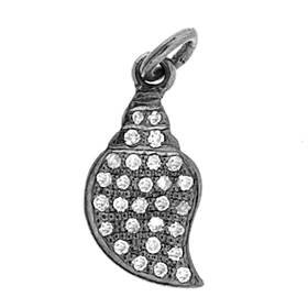 rhodium sterling silver 28pts 17mm diamond strawberry charm