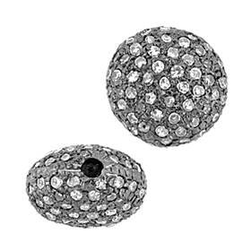 rhodium sterling silver 10mm 78pts diamond button bead