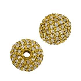 14ky 70pts 8mm champagne diamond ball bead