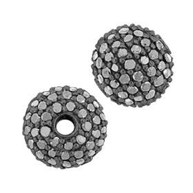 14kw 85pts 8mm black diamond ball bead