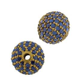 14ky 85pts 8mm blue sapphire ball bead