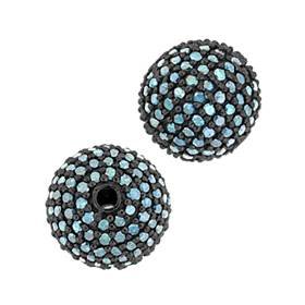 14kw 12mm blue diamond ball bead