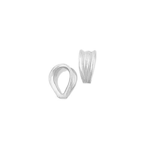sterling silver 2.75mm corrugated bail