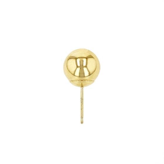 18ky 6mm light weight ball earring stud