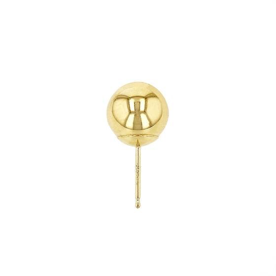 18ky 6mm light weight ball earring stud