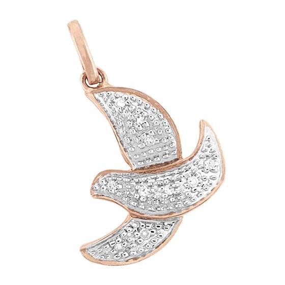 14kr 18mm 5pts/10pcs dove charm