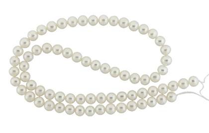 potato shape pearl freshwater white pearl graduated 5.5-6mm