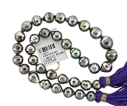 drop shape pearl tahitian pearl graduated 10-12.3mm