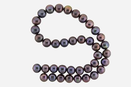 semi-round shape pearl freshwater peacock pearl graduated 11-12mm