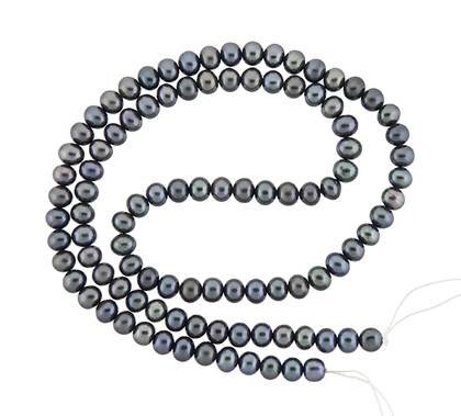 potato shape pearl freshwater peacock pearl graduated 4-5mm