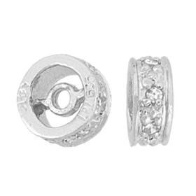 14kw 5mm 3pts/7pcs diamond roundel bead