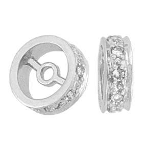 14kw 6mm 4pts/9pcs diamond roundel bead