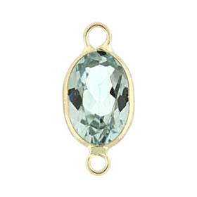 14ky 7x5mm oval bezel set connectorblue topaz