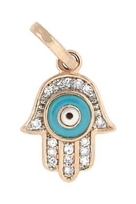14kr 12mm 5pts/16pcs turquoise evil eye diamond hamsa