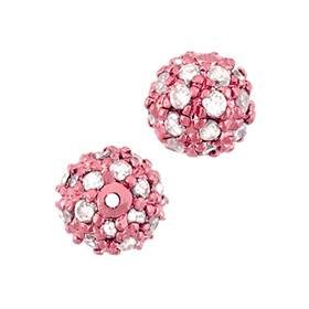 rose gold vermeil 6mm cubic zirconia ball bead