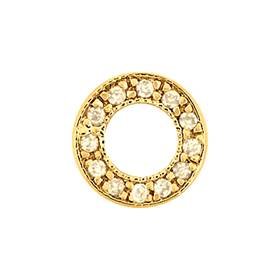 8mm cubic zirconia circle connector