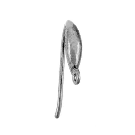 Black Rhodium Sterling Silver Earwire Earring (O)
