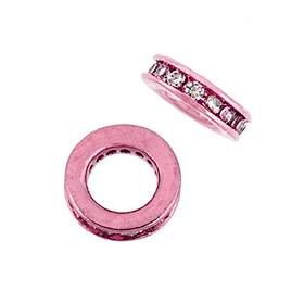 8mm cubic zirconia roundel bead