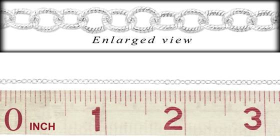 ss knurl oval cable chain