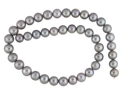 round pearl freshwater grey round pearl 9.5-10.5mm