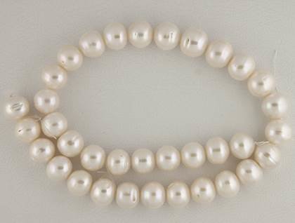 button shape pearl freshwater white pearl 13-15mm