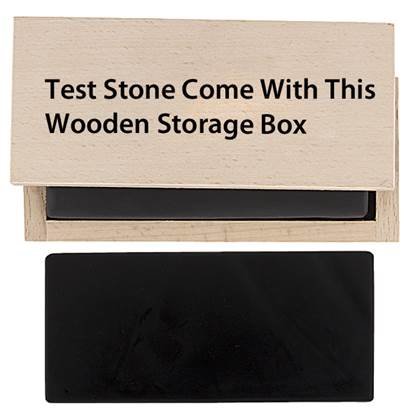 gold testing stone in storage box