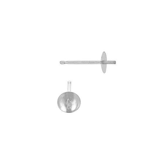 14kw 2.25mm cup pearl earring stud