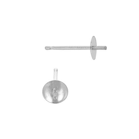 14kw 4.0mm cup pearl earring stud