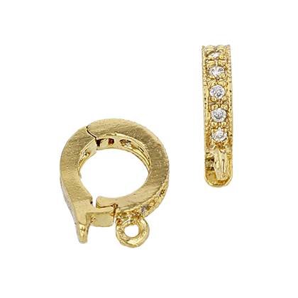 vermeil 7.30mm with ring cubic zirconia enhancer